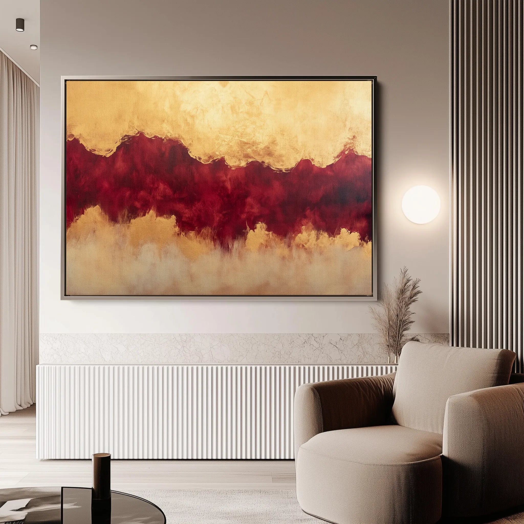 Abstract 529 Canvas Art 18" x 24" / 45 x 60 cm / Black