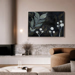 Floral 529 Canvas Art 18" x 24" / 45 x 60 cm / Black