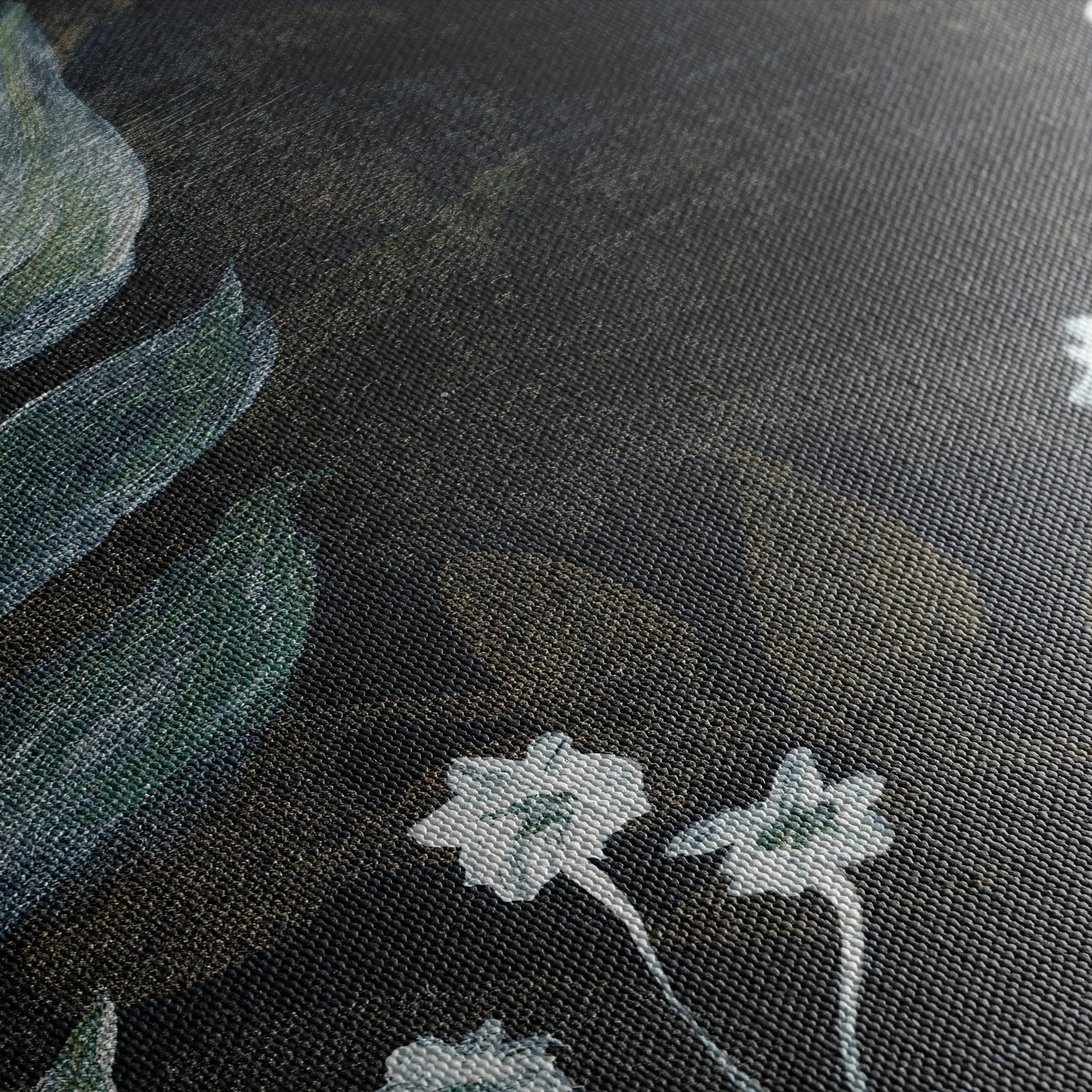 Floral 529 Canvas Art 18" x 24" / 45 x 60 cm / Black