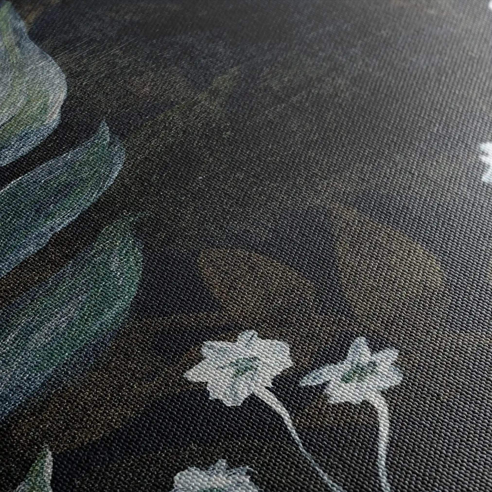 Floral 529 Canvas Art 60 x 40 cm / Black