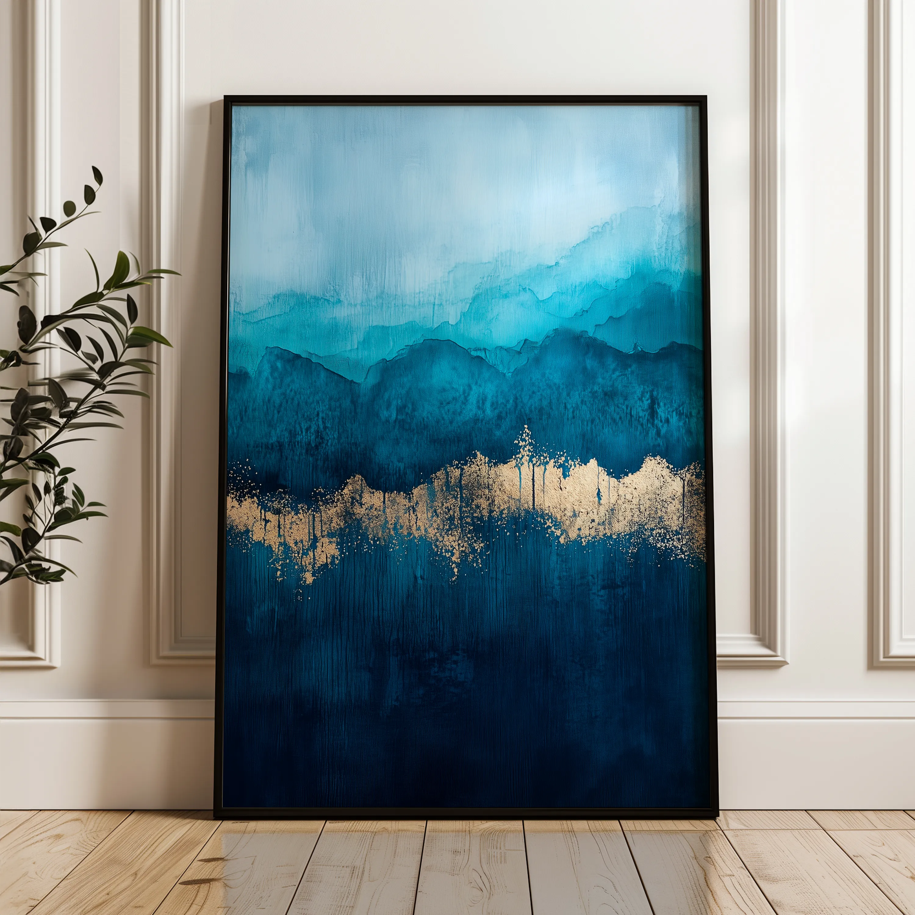 Abstract 530 Canvas Art 18" x 24" / 45 x 60 cm / Black