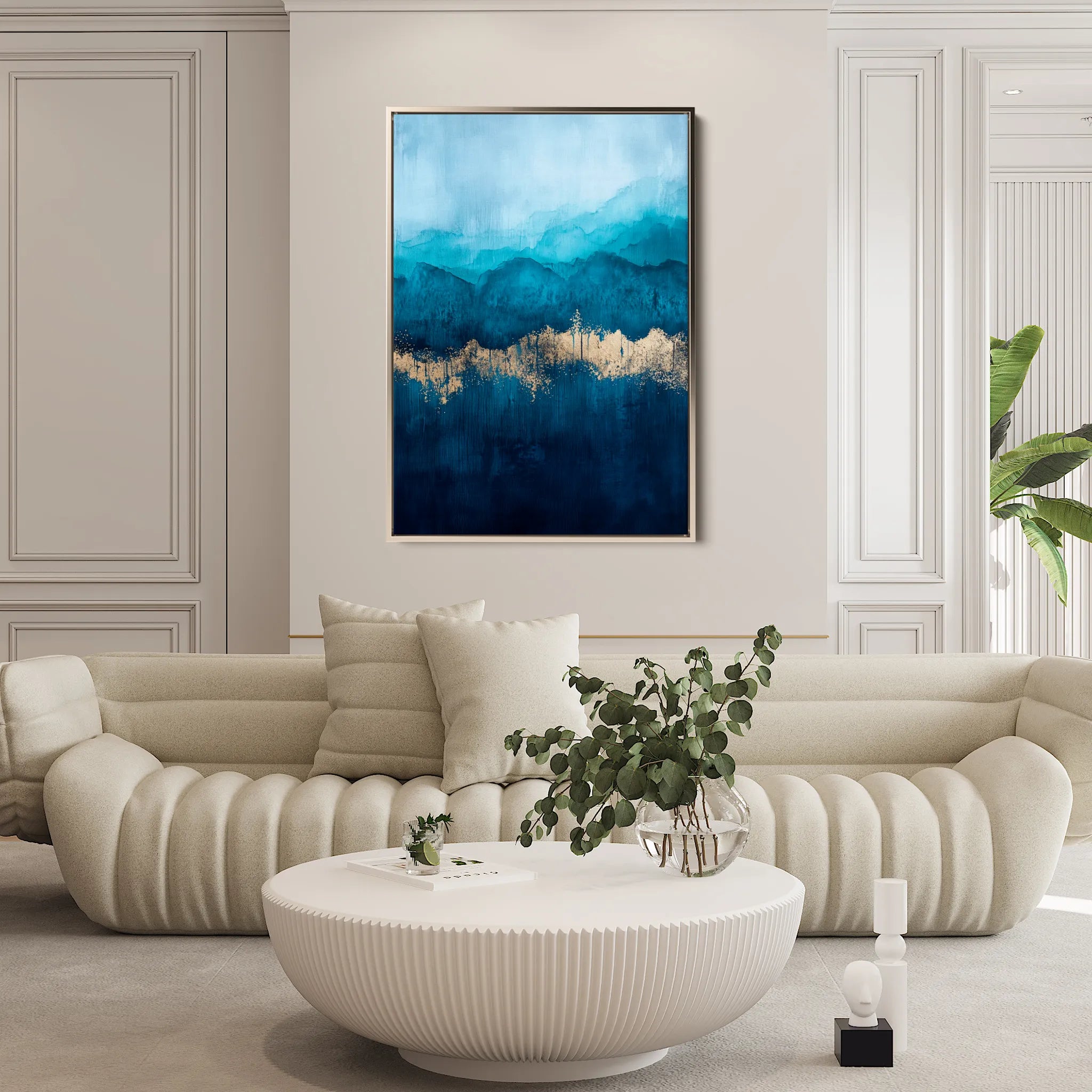 Abstract 530 Canvas Art 18" x 24" / 45 x 60 cm / Black
