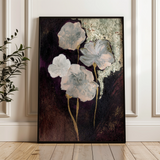 Floral 530 Canvas Art 18" x 24" / 45 x 60 cm / Black