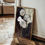 Floral 530 Canvas Art 18" x 24" / 45 x 60 cm / Black