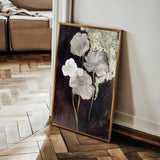 Floral 530 Canvas Art 18" x 24" / 45 x 60 cm / Black
