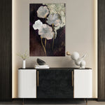 Floral 530 Canvas Art 18" x 24" / 45 x 60 cm / Black