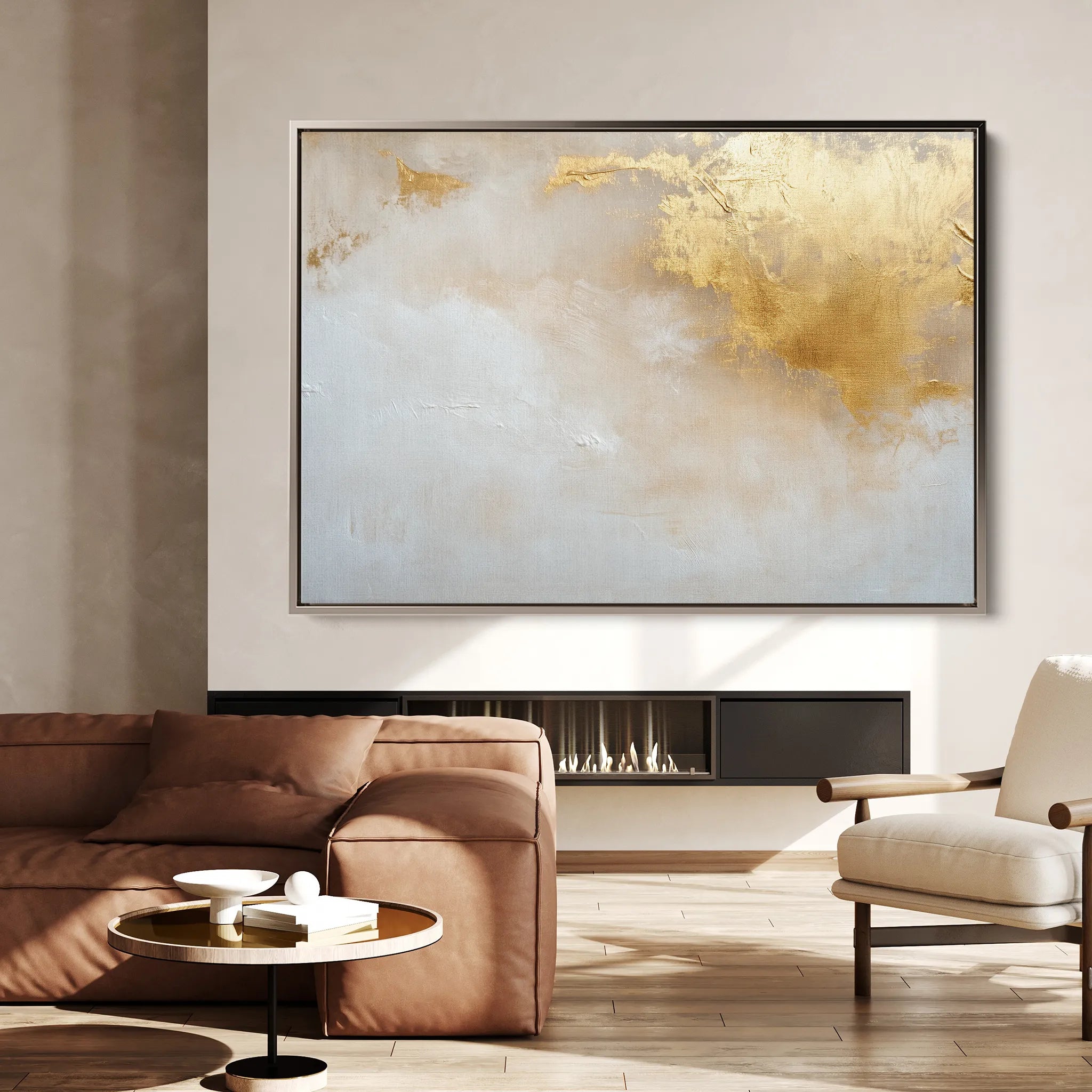 Abstract 531 Canvas Art 18" x 24" / 45 x 60 cm / Black