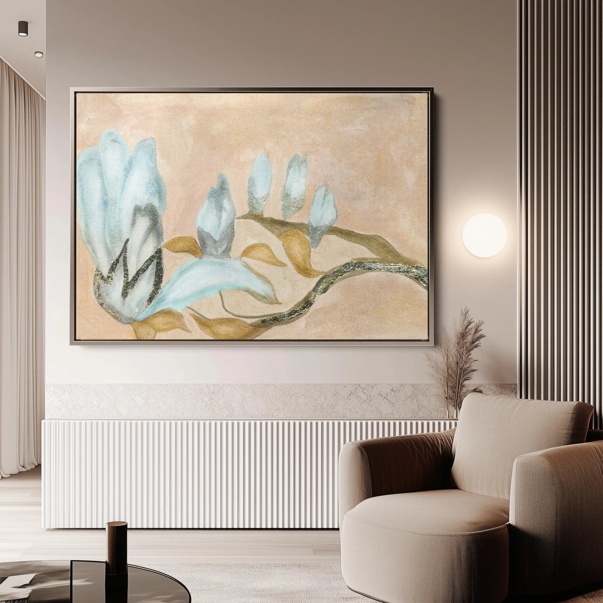 Floral 531 Canvas Art 18" x 24" / 45 x 60 cm / Black