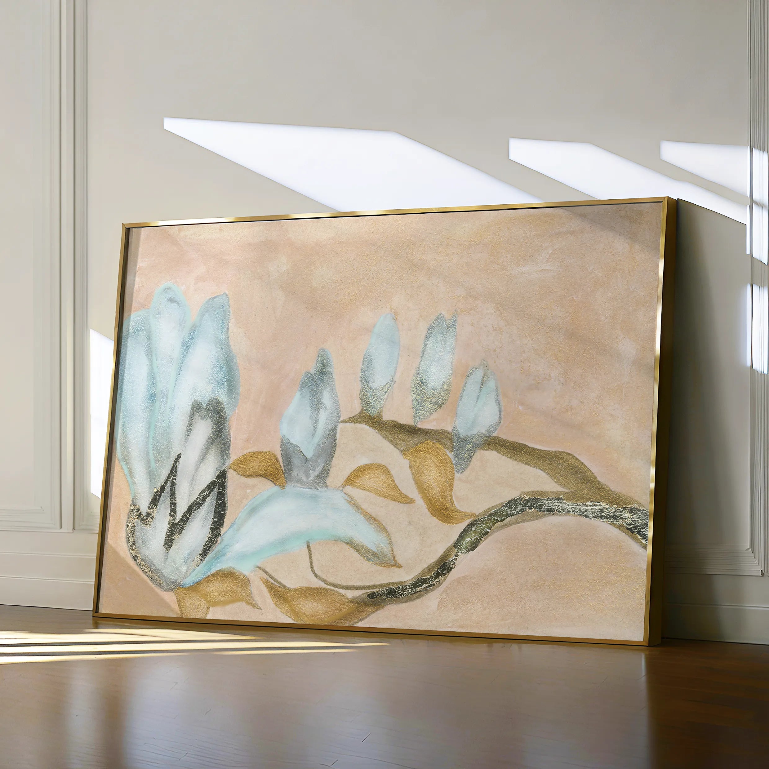 Floral 531 Canvas Art 18" x 24" / 45 x 60 cm / Black