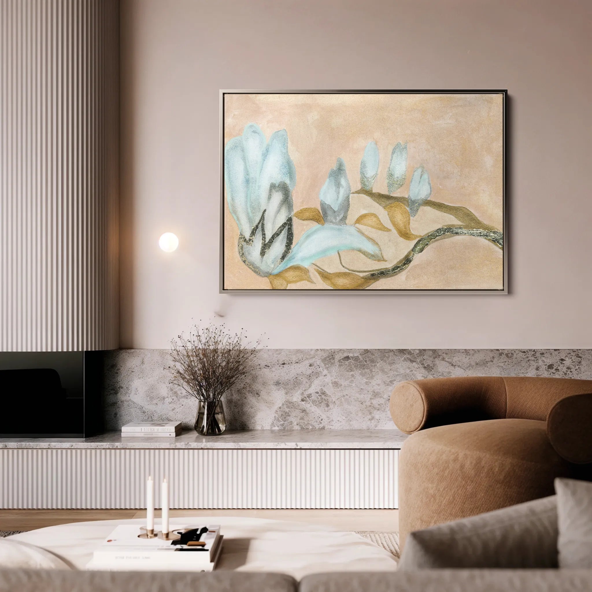 Floral 531 Canvas Art 18" x 24" / 45 x 60 cm / Black