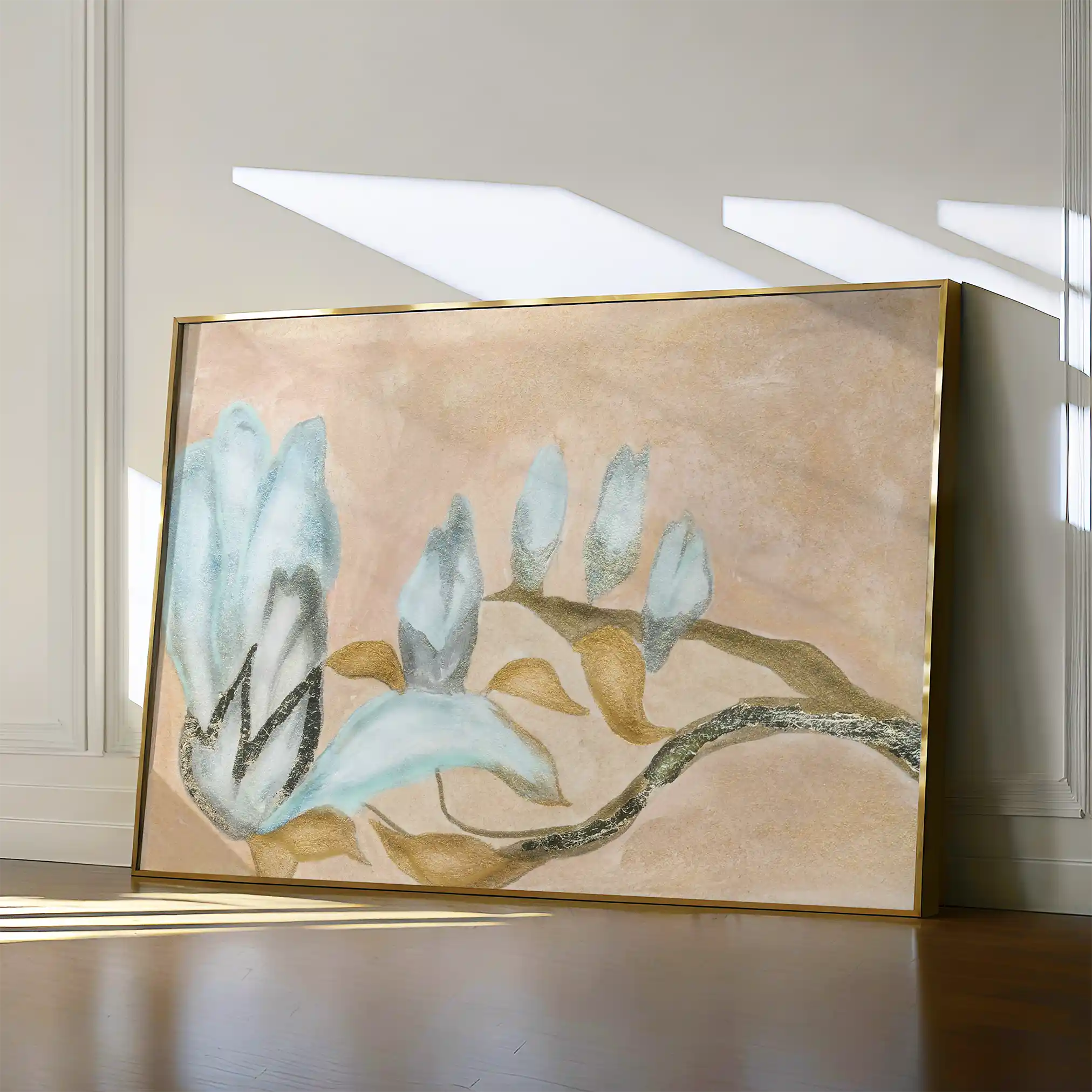 Floral 531 Canvas Art 60 x 40 cm / Black