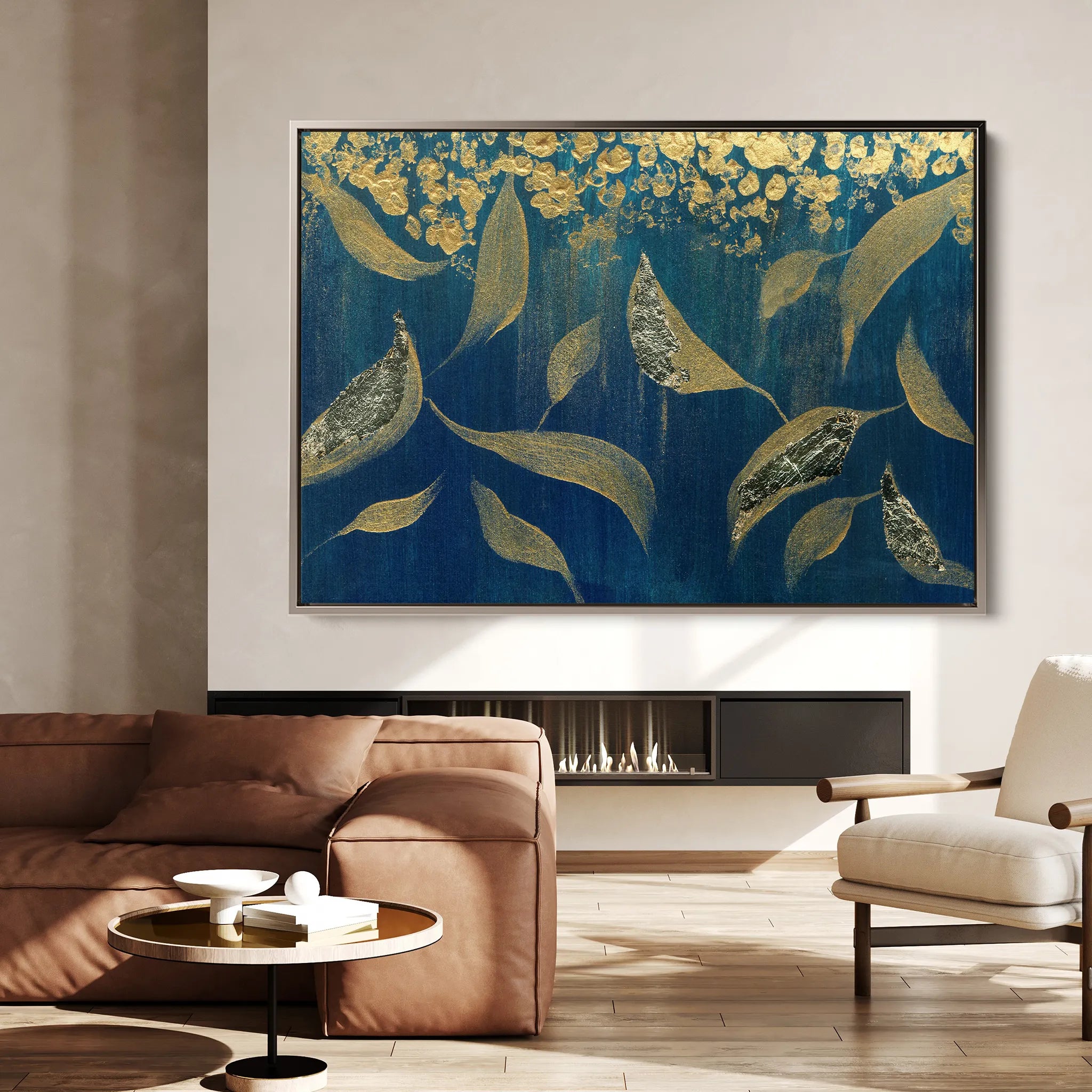 Floral 532 Canvas Art 18" x 24" / 45 x 60 cm / Black