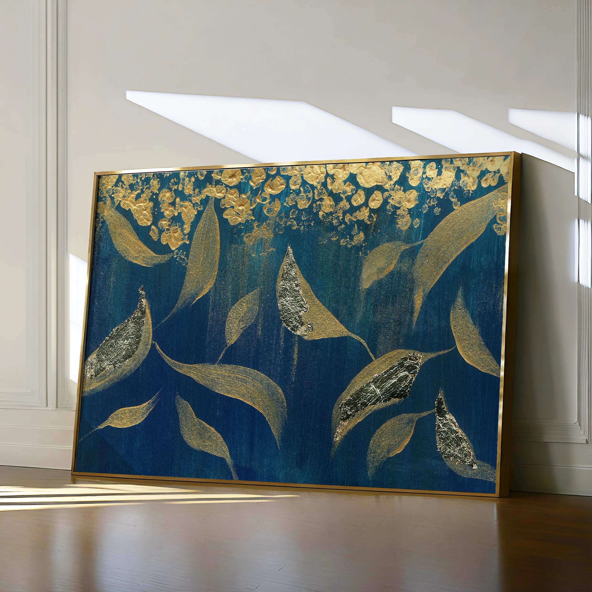 Floral 532 Canvas Art 18" x 24" / 45 x 60 cm / Black