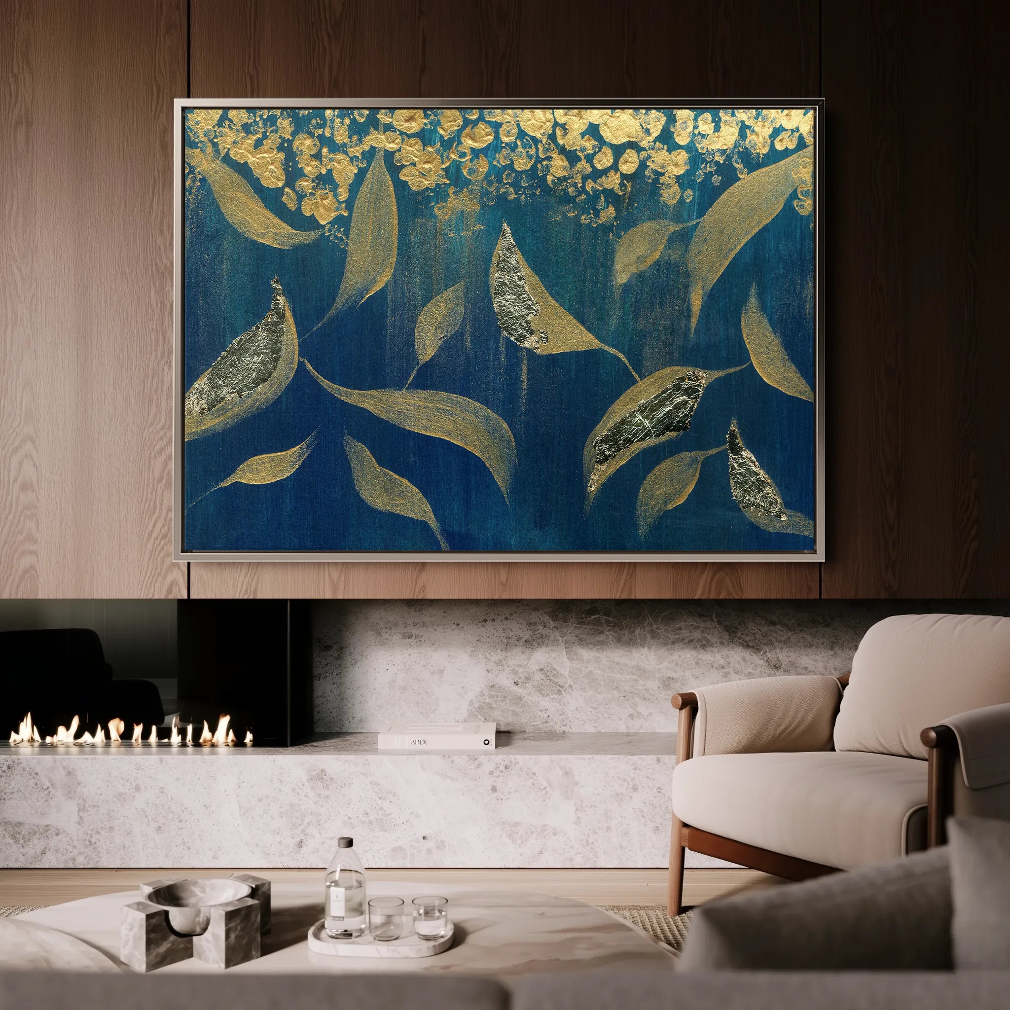Floral 532 Canvas Art 18" x 24" / 45 x 60 cm / Black