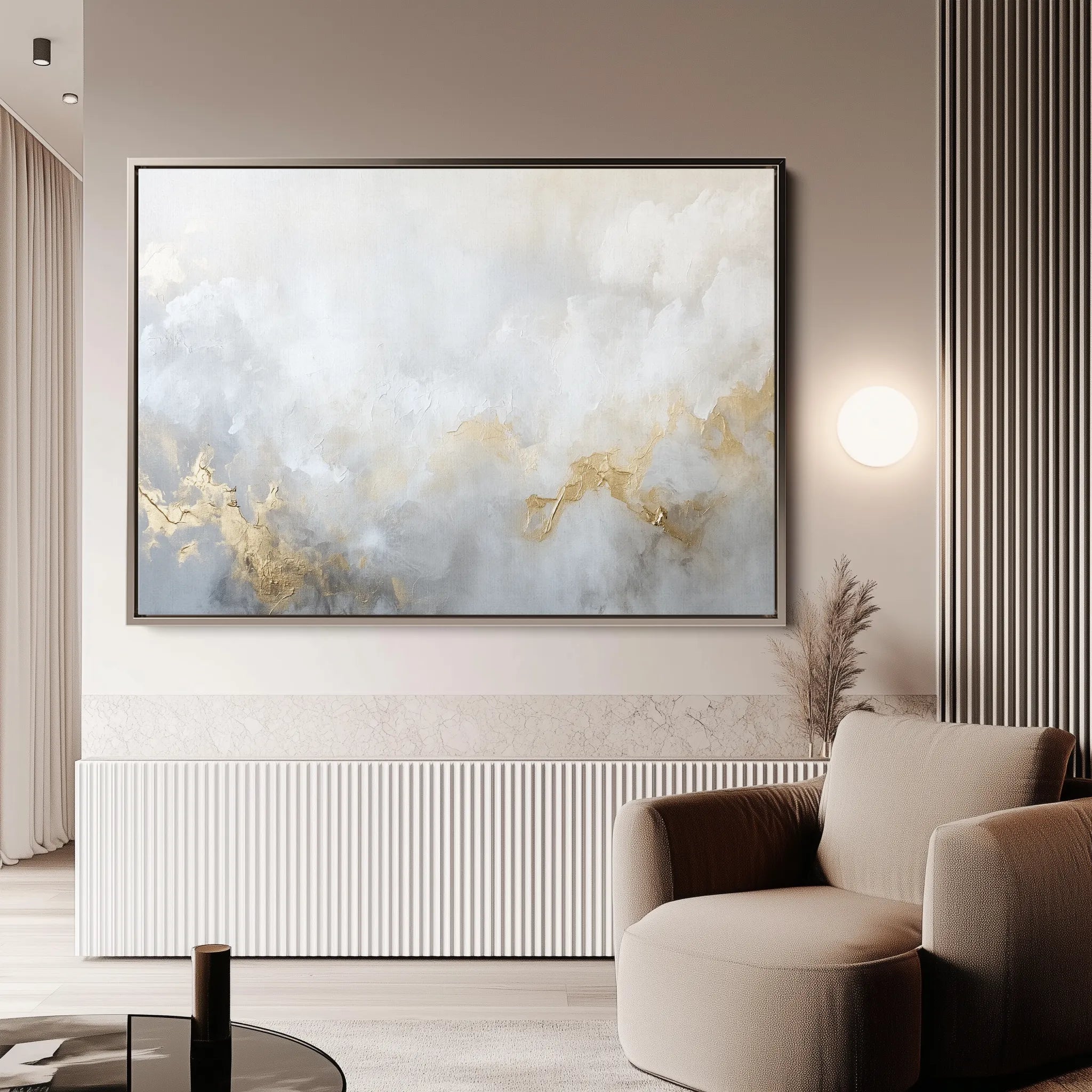 Abstract 533 Canvas Art 18" x 24" / 45 x 60 cm / Black