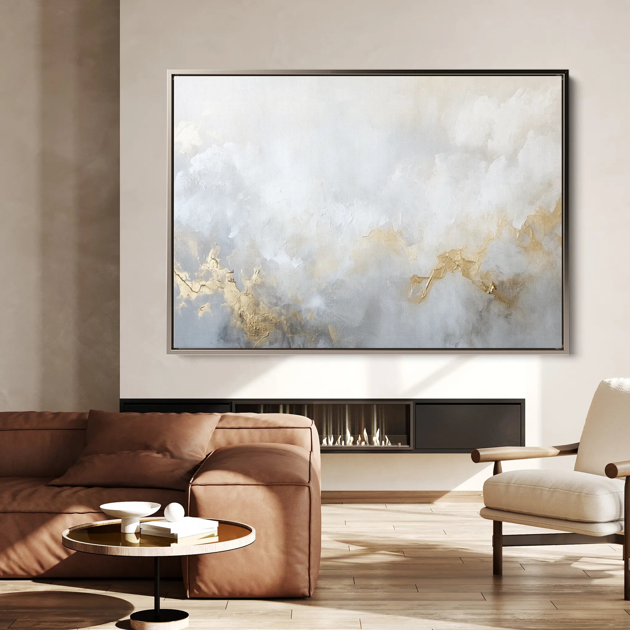 Abstract 533 Canvas Art 18" x 24" / 45 x 60 cm / Black