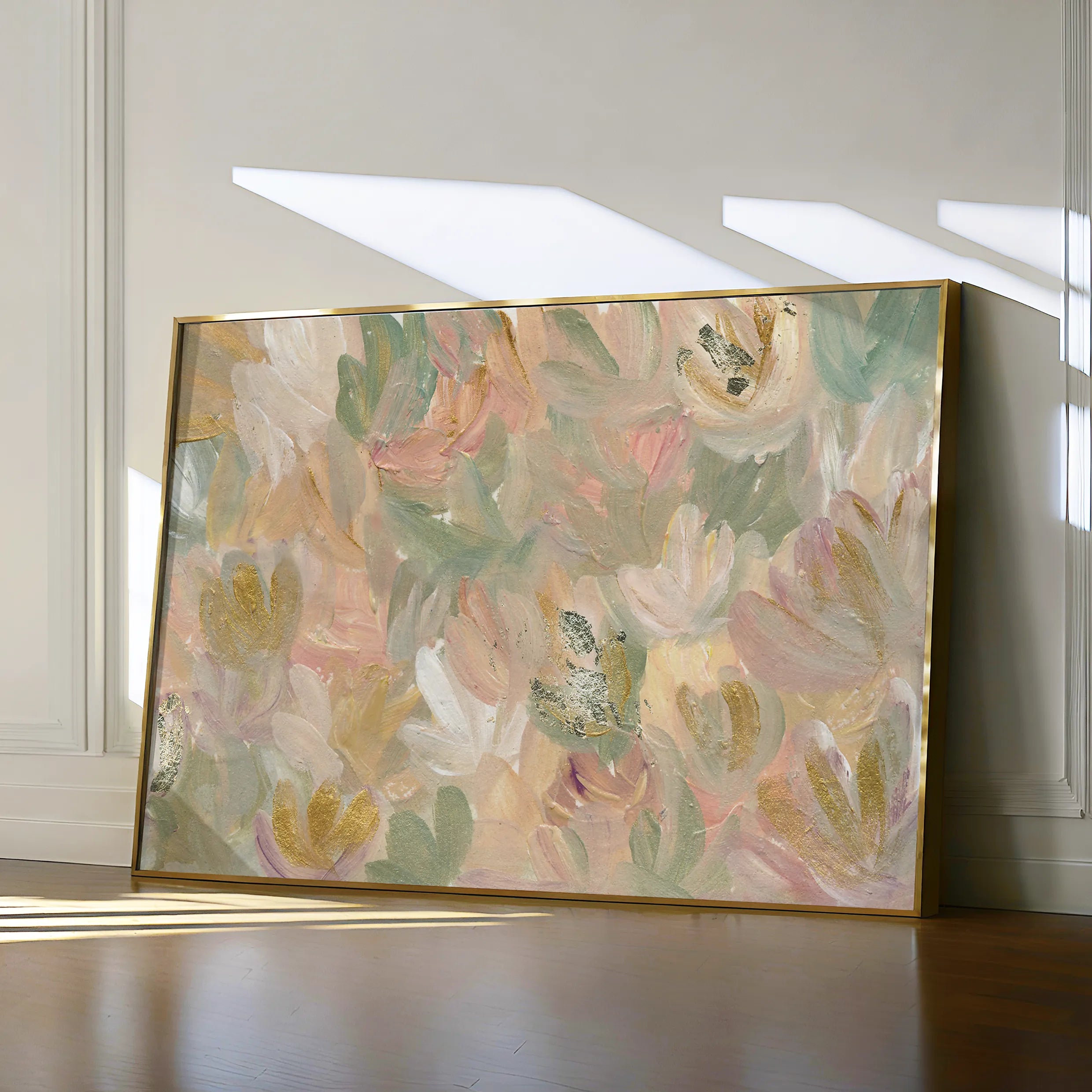 Floral 533 Canvas Art 18" x 24" / 45 x 60 cm / Black