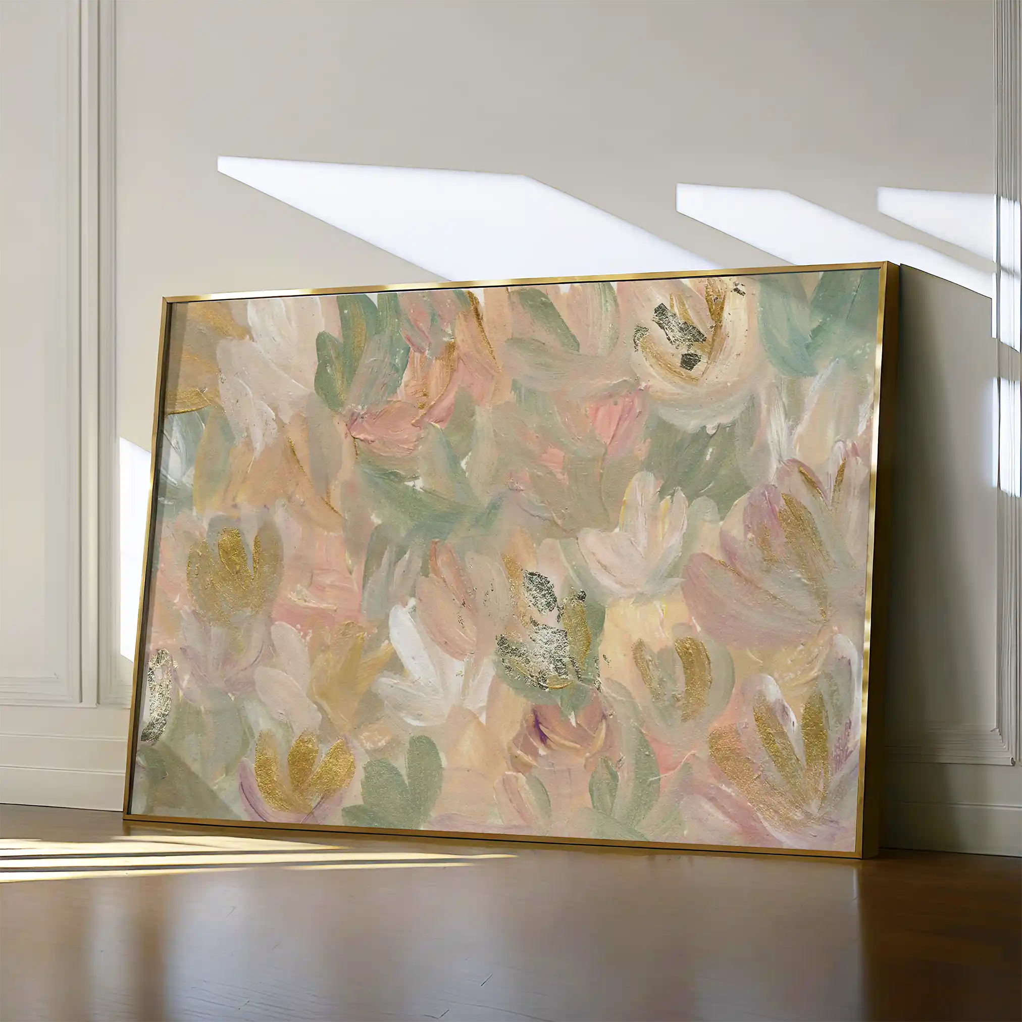 Floral 533 Canvas Art 60 x 40 cm / Black