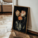 Floral 534 Canvas Art 18" x 24" / 45 x 60 cm / Black