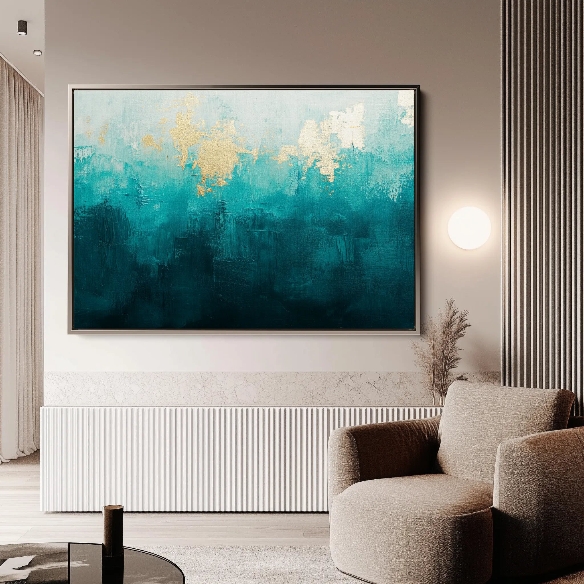 Abstract 535 Canvas Art 18" x 24" / 45 x 60 cm / Black