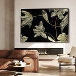 Floral 535 Canvas Art 18" x 24" / 45 x 60 cm / Black