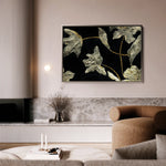 Floral 535 Canvas Art 18" x 24" / 45 x 60 cm / Black