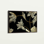 Floral 535 Canvas Art 18" x 24" / 45 x 60 cm / Black