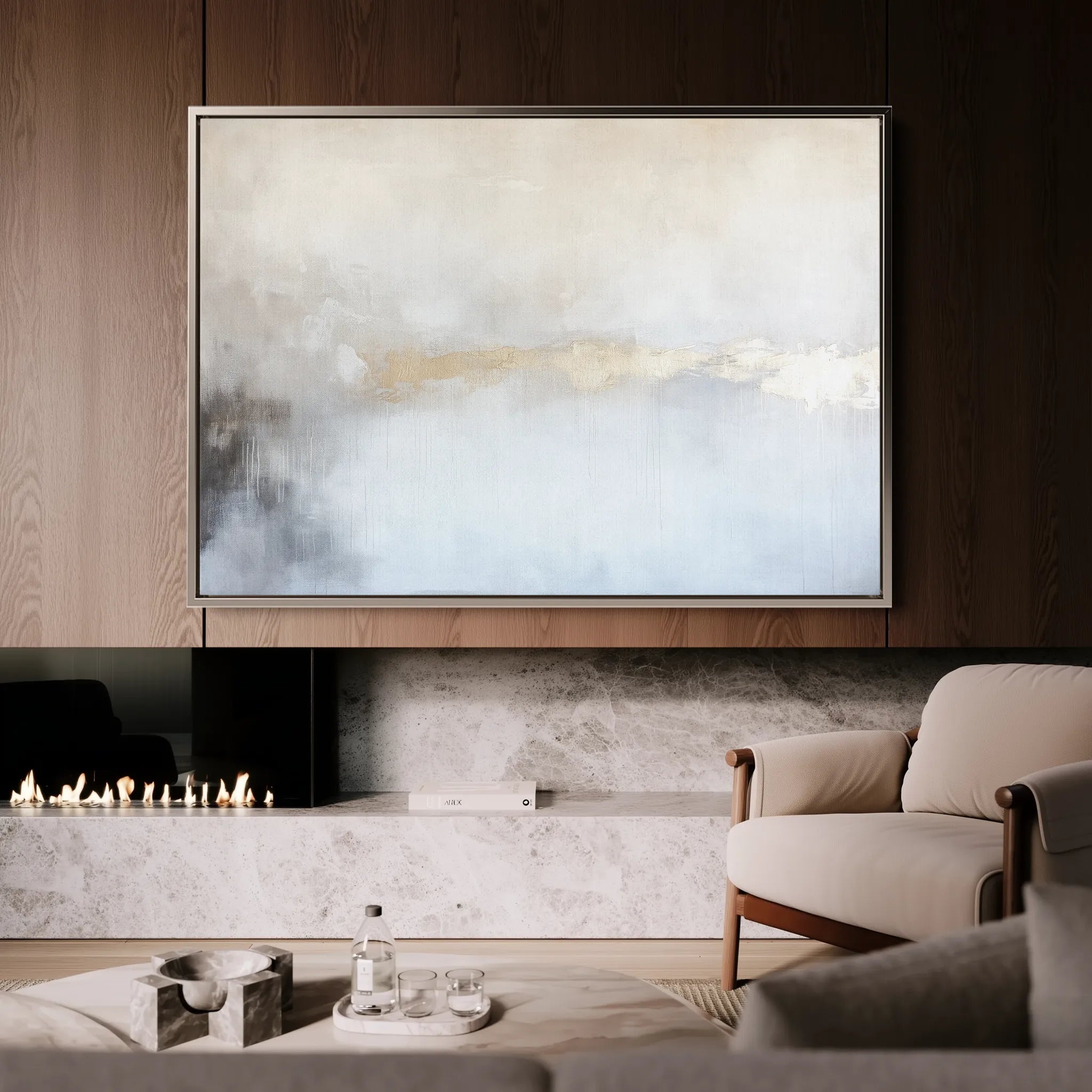 Abstract 537 Canvas Art 18" x 24" / 45 x 60 cm / Black