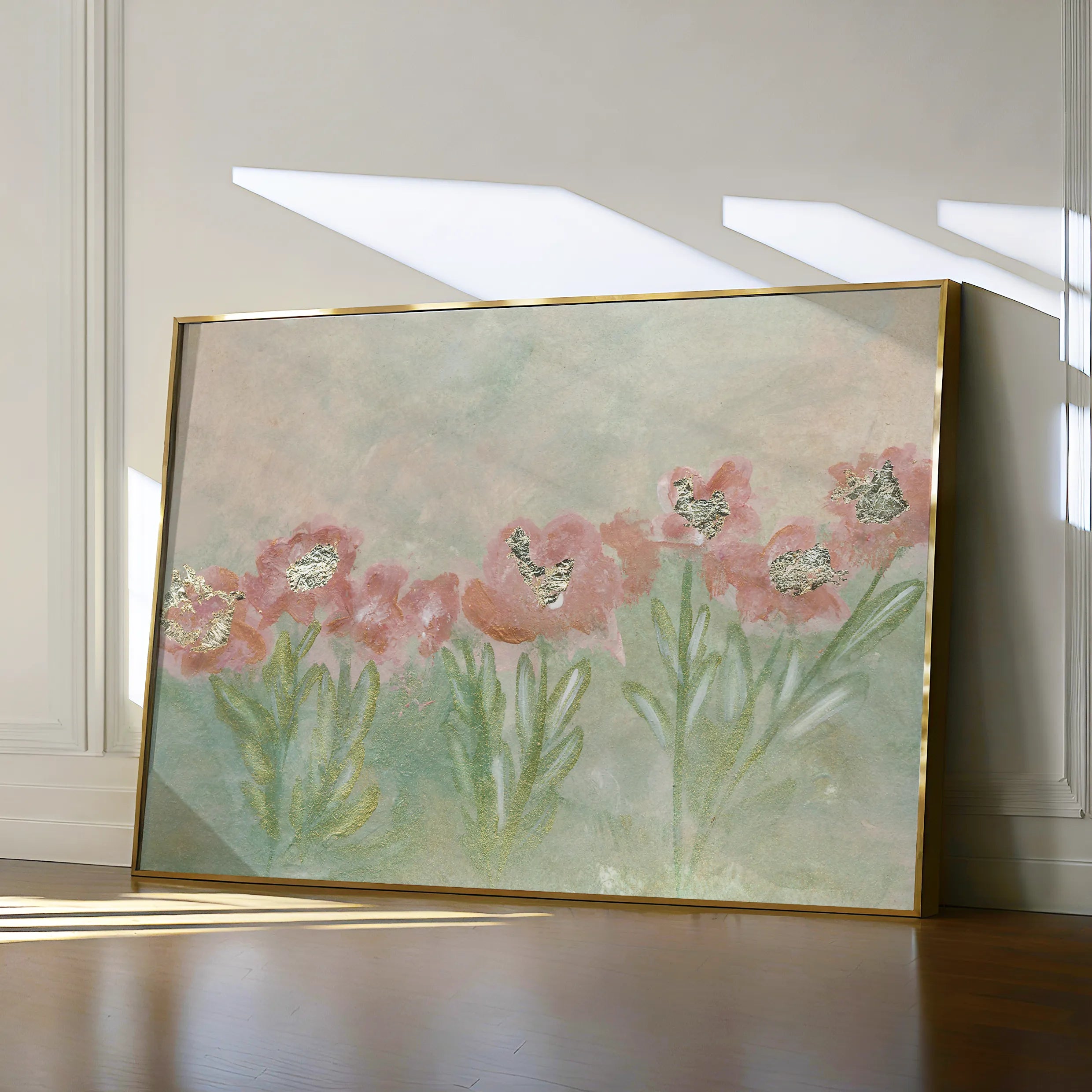 Floral 537 Canvas Art 18" x 24" / 45 x 60 cm / Black