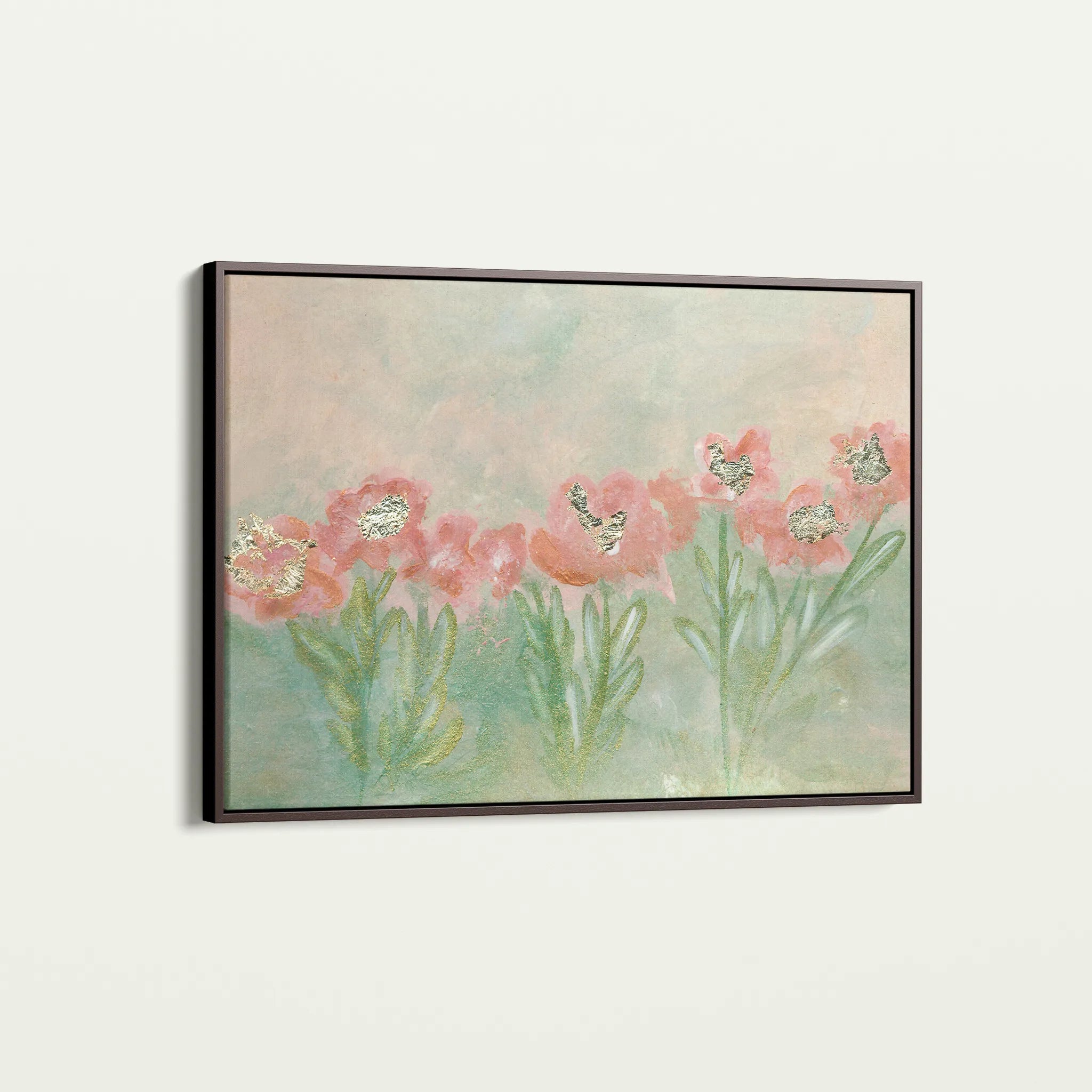 Floral 537 Canvas Art 18" x 24" / 45 x 60 cm / Black