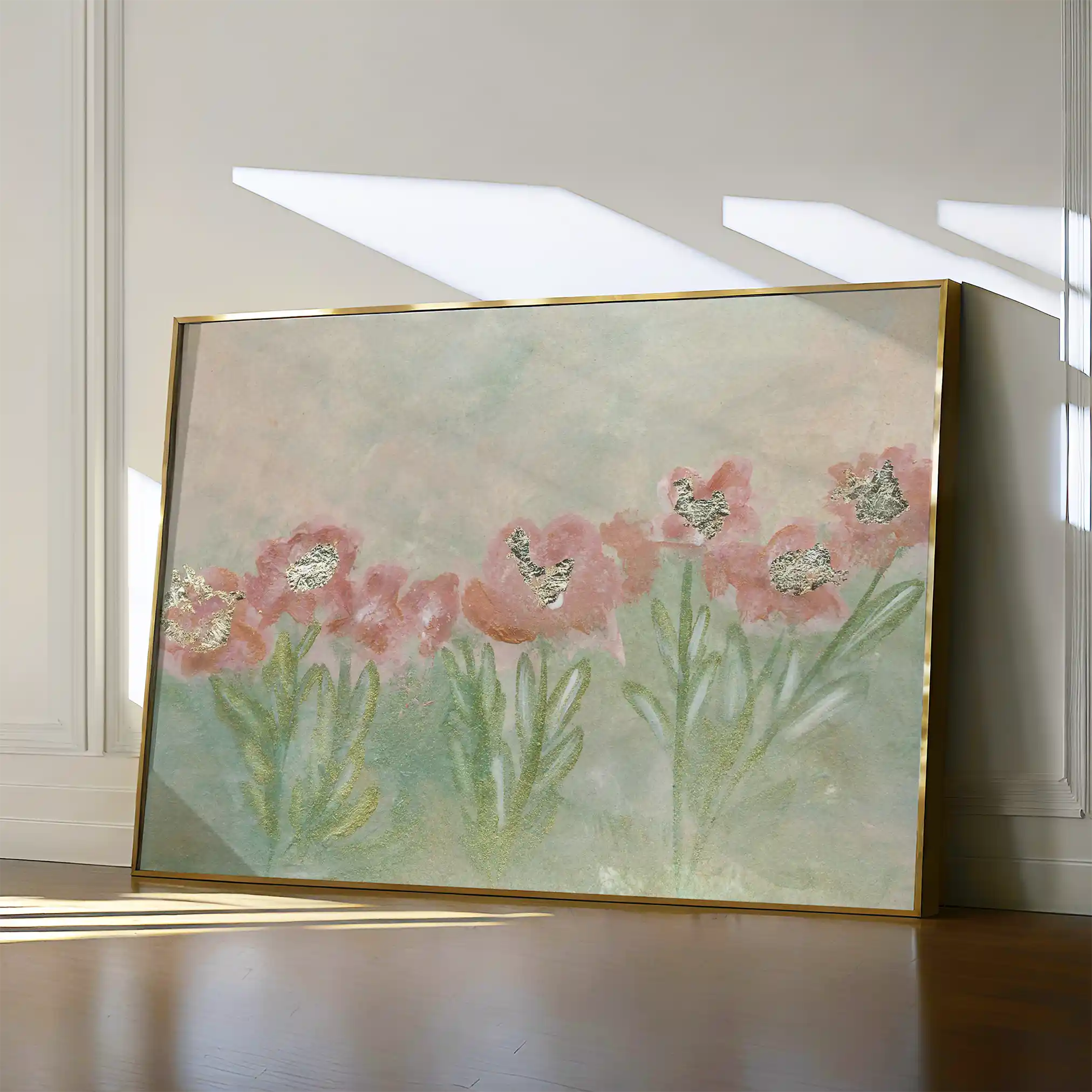Floral 537 Canvas Art 60 x 40 cm / Black