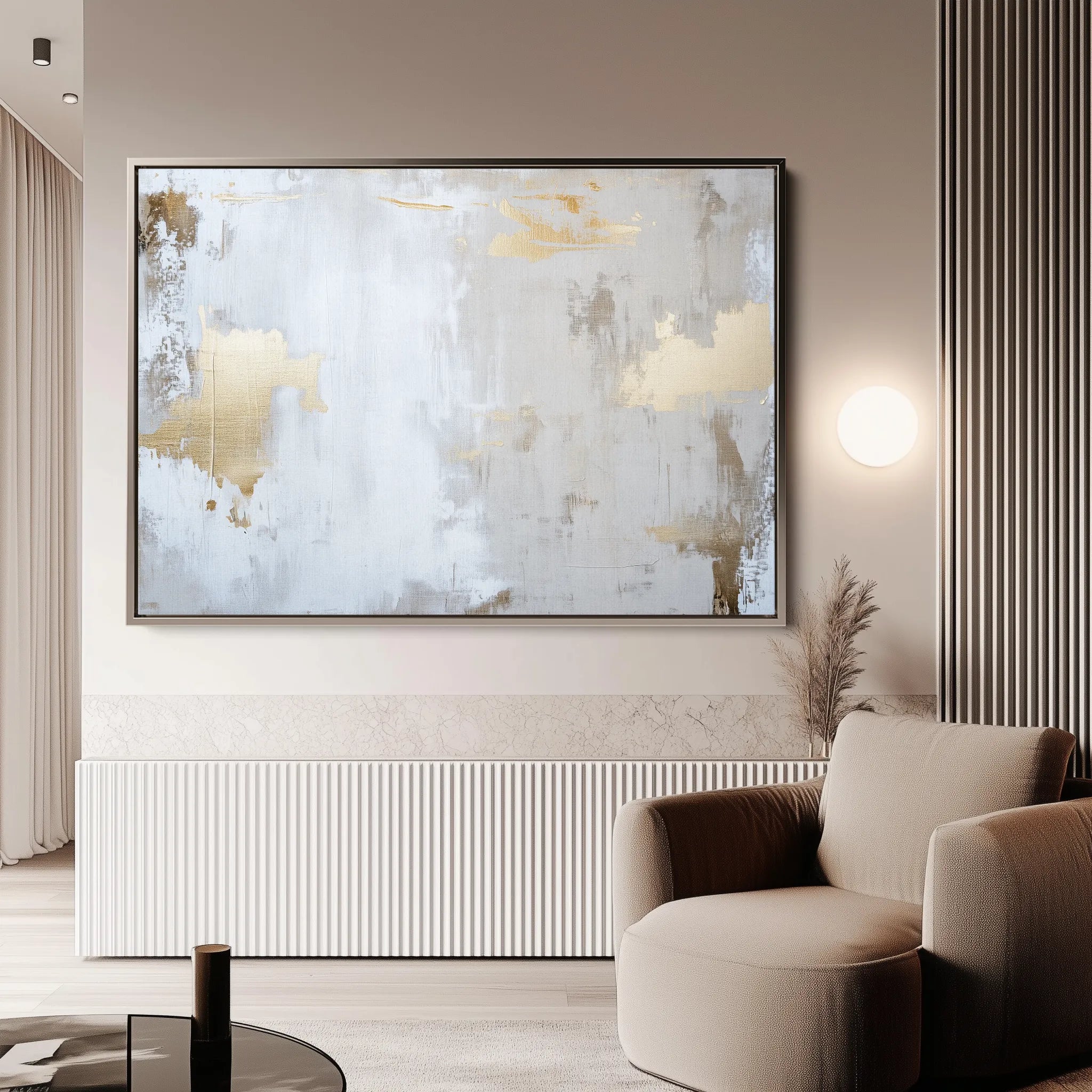 Abstract 538 Canvas Art 18" x 24" / 45 x 60 cm / Black