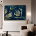Floral 538 Canvas Art 18" x 24" / 45 x 60 cm / Black