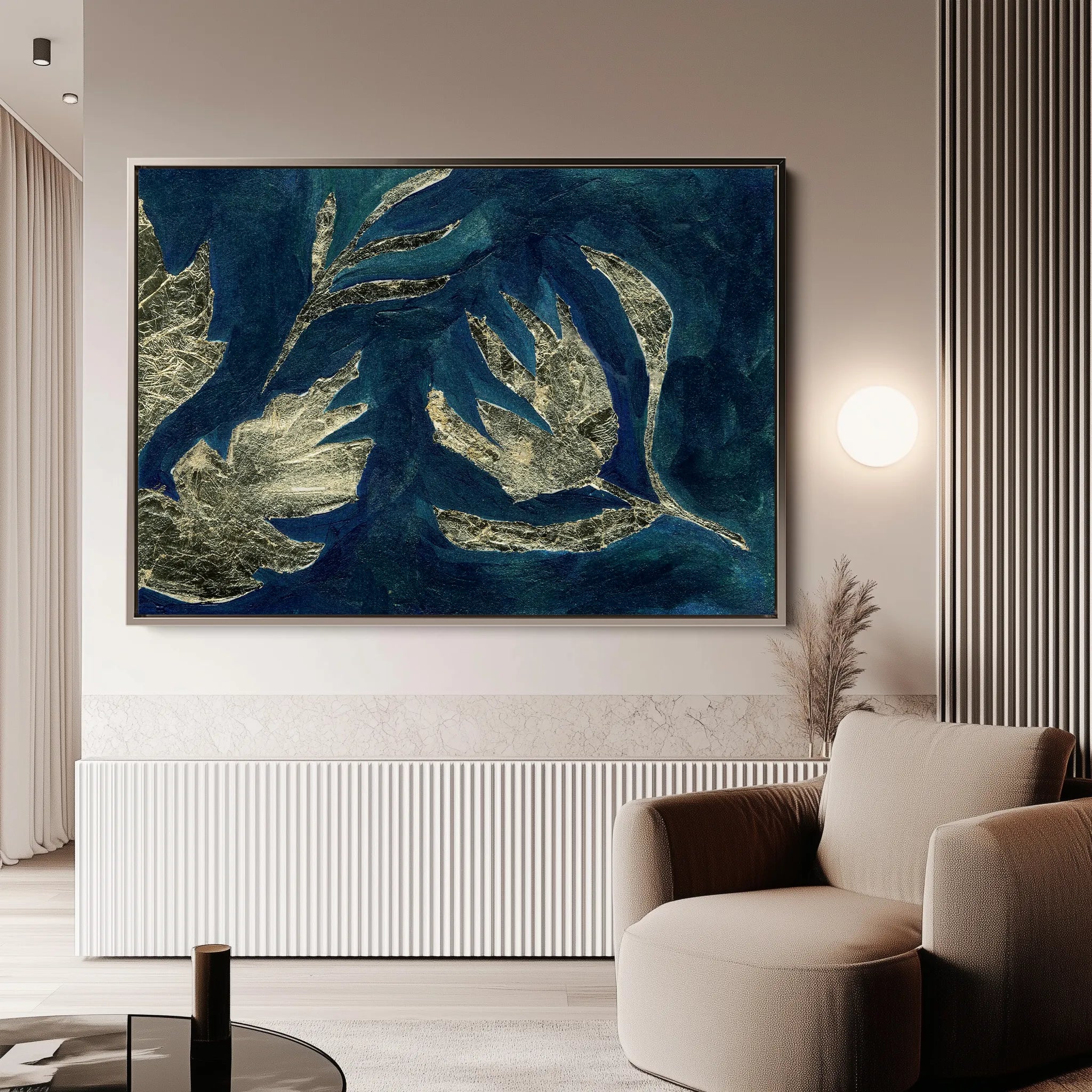 Floral 538 Canvas Art 18" x 24" / 45 x 60 cm / Black