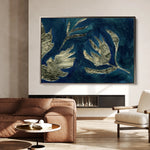 Floral 538 Canvas Art 18" x 24" / 45 x 60 cm / Black