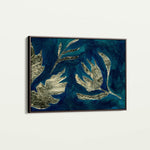Floral 538 Canvas Art 18" x 24" / 45 x 60 cm / Black