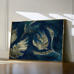 Floral 538 Canvas Art 60 x 40 cm / Black