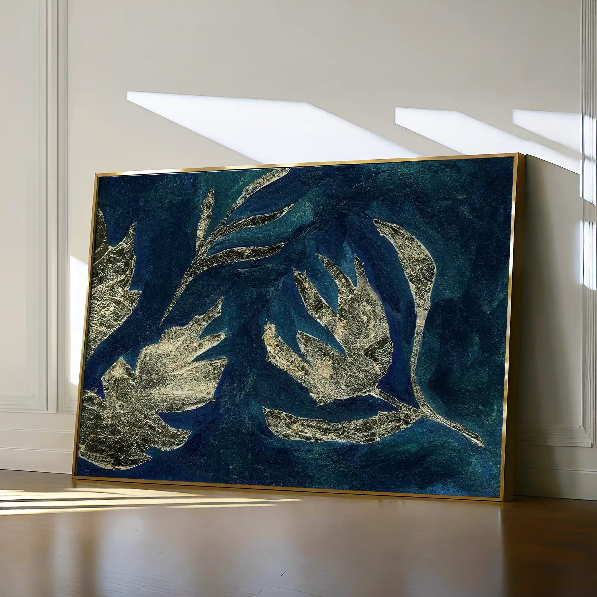 Floral 538 Canvas Art 60 x 40 cm / Black