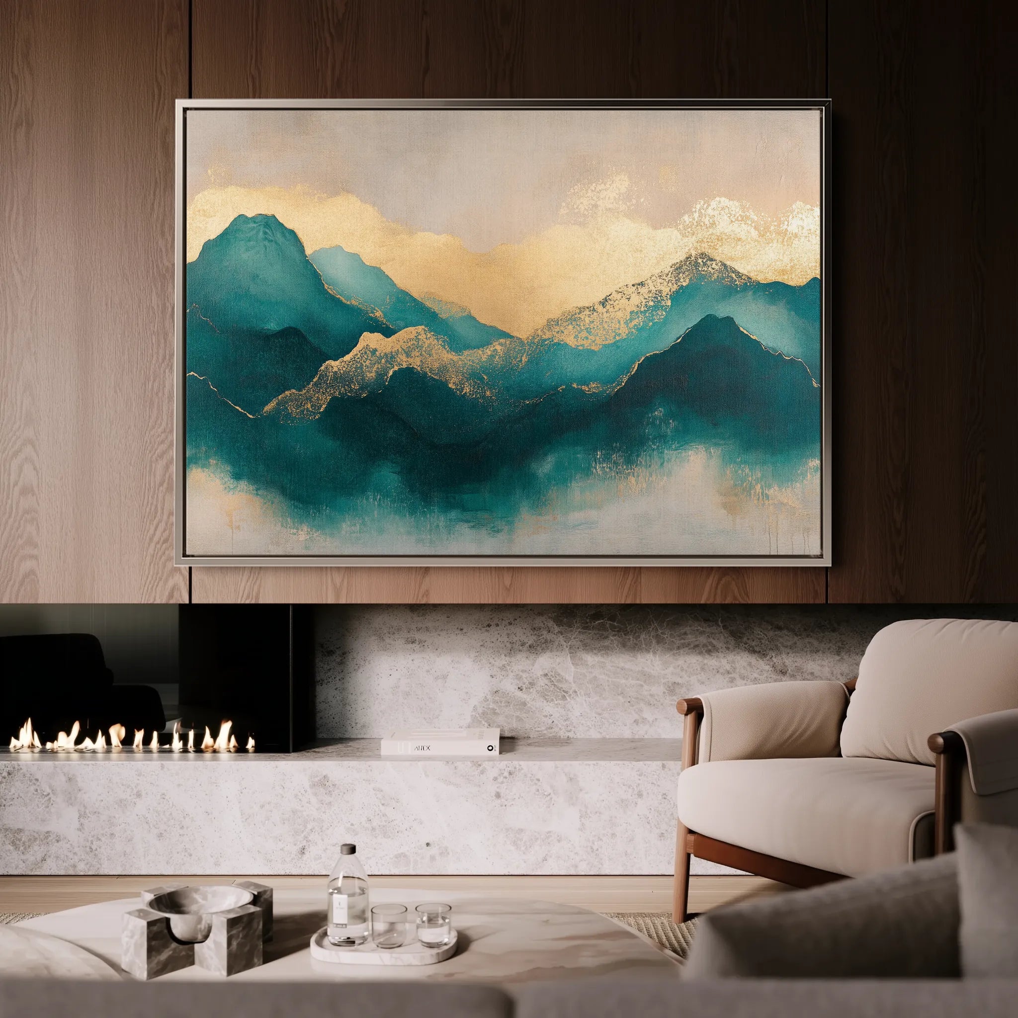 Abstract 539 Canvas Art 18" x 24" / 45 x 60 cm / Black