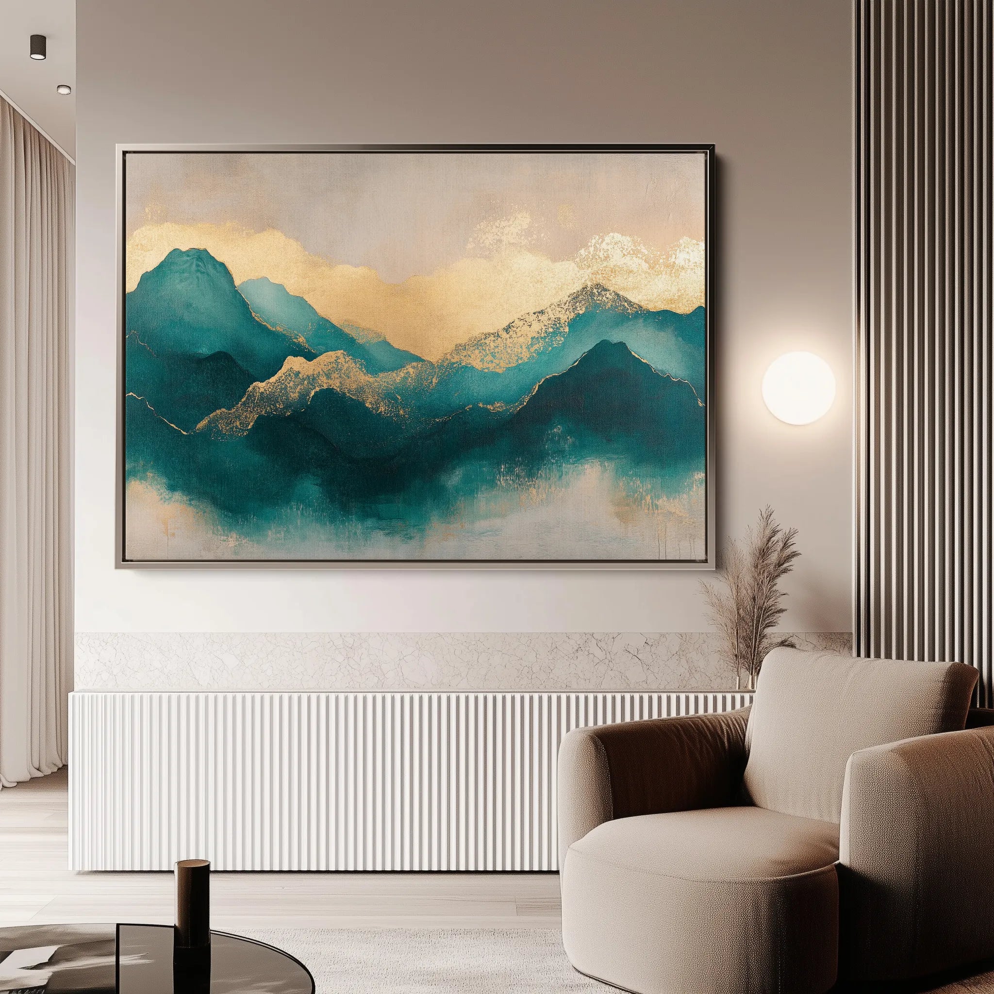 Abstract 539 Canvas Art 18" x 24" / 45 x 60 cm / Black