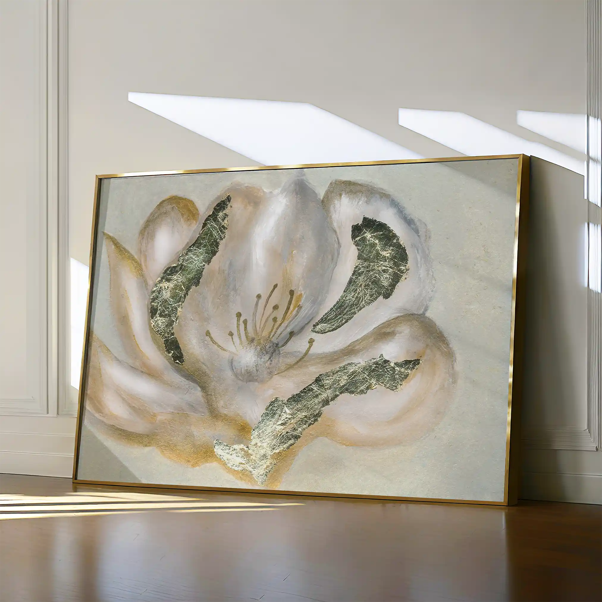 Floral 539 Canvas Art 60 x 40 cm / Black