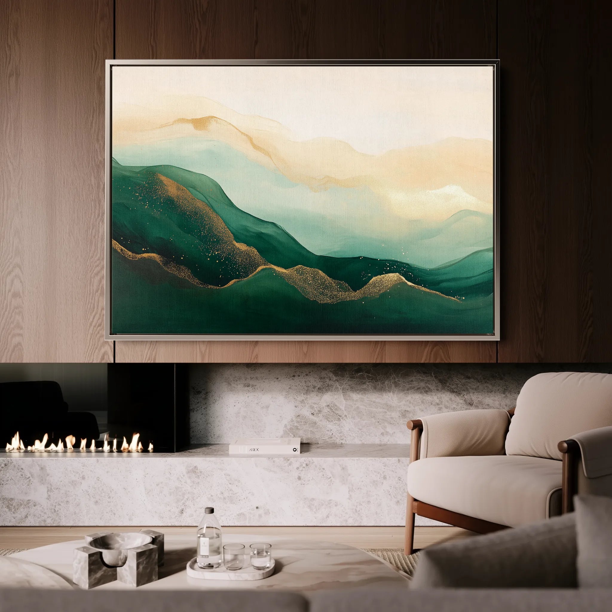 Abstract 540 Canvas Art 18" x 24" / 45 x 60 cm / Black