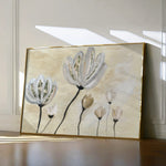 Floral 540 Canvas Art 18" x 24" / 45 x 60 cm / Black