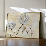 Floral 540 Canvas Art 18" x 24" / 45 x 60 cm / Black