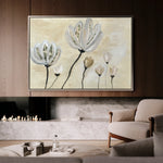 Floral 540 Canvas Art 18" x 24" / 45 x 60 cm / Black