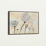 Floral 540 Canvas Art 18" x 24" / 45 x 60 cm / Black