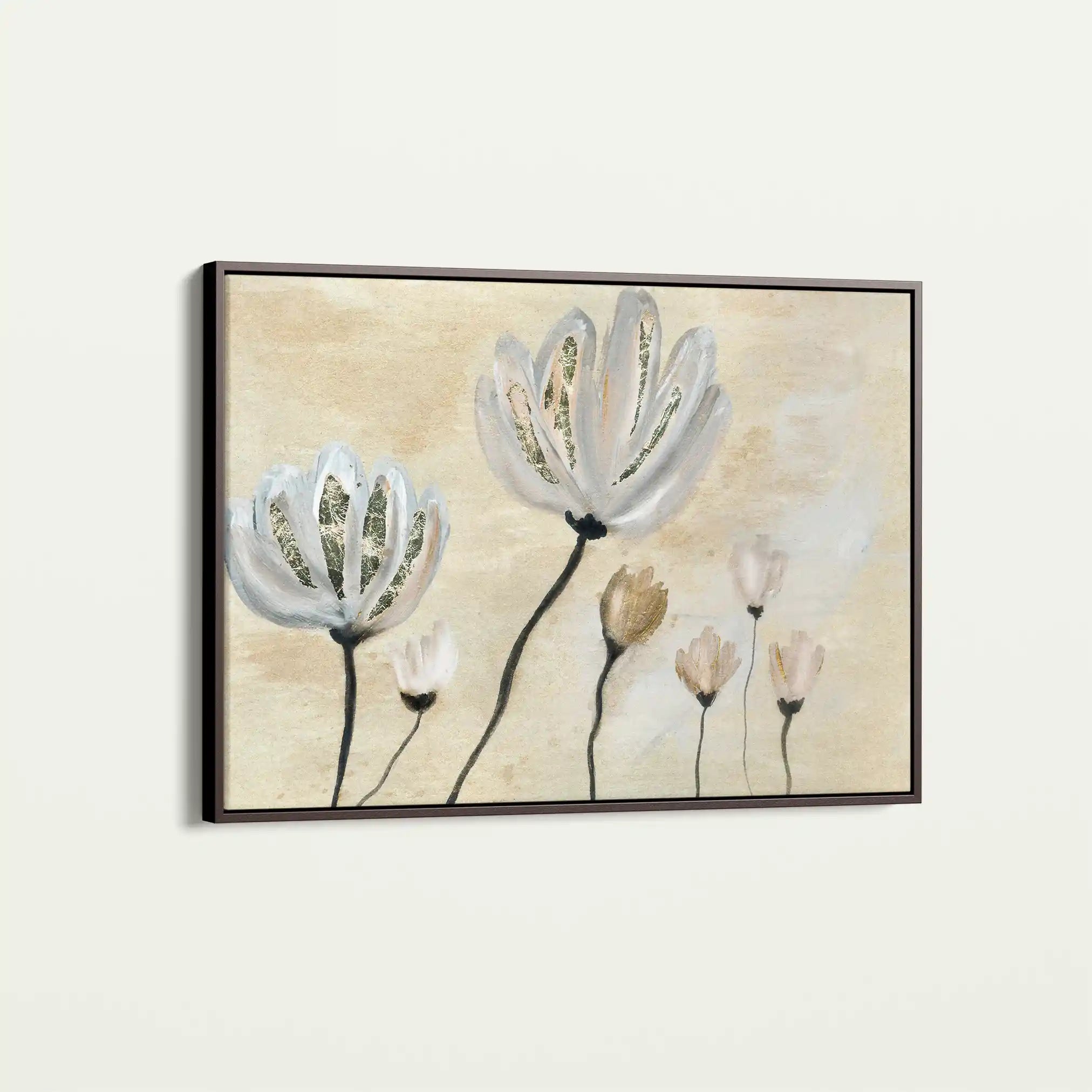 Floral 540 Canvas Art 60 x 40 cm / Black