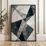 Abstract 541 Canvas Art 18" x 24" / 45 x 60 cm / Black