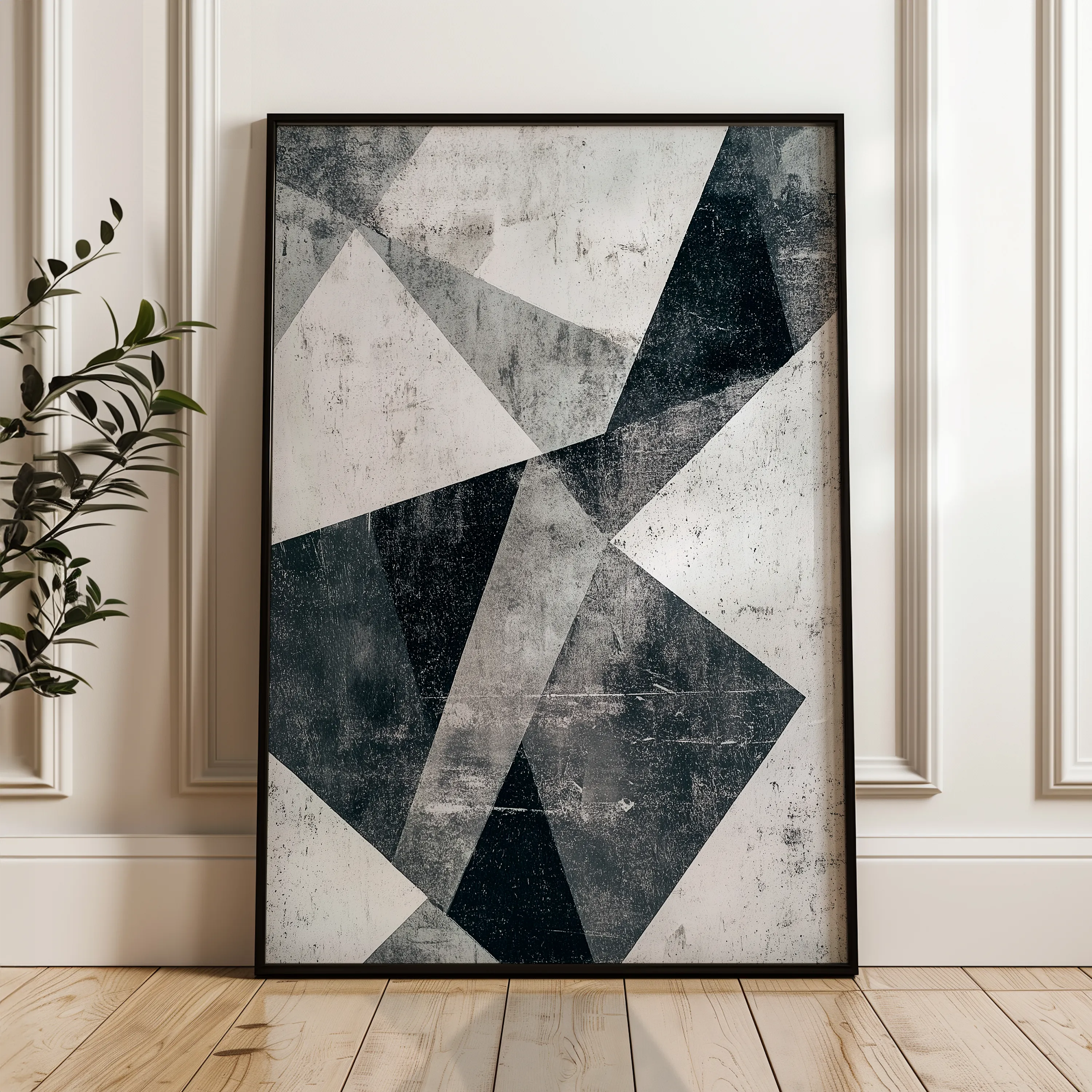 Abstract 541 Canvas Art 18" x 24" / 45 x 60 cm / Black