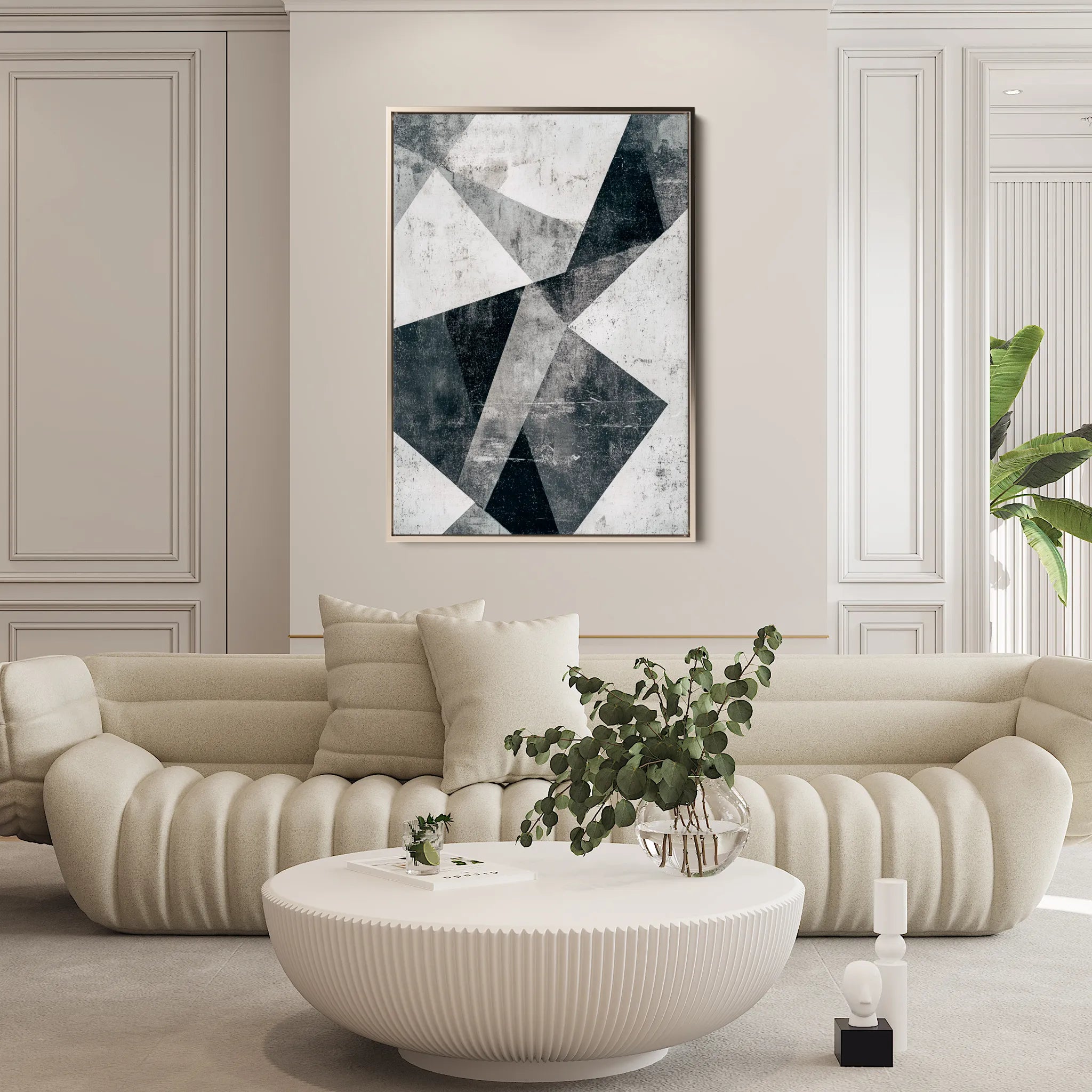Abstract 541 Canvas Art 18" x 24" / 45 x 60 cm / Black